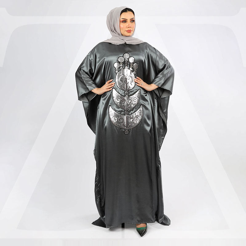 عباية دبي حرير ستان تطريز - STN5031