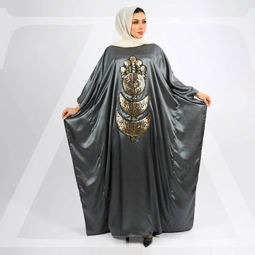 عباية دبي حرير ستان تطريز - STN5032