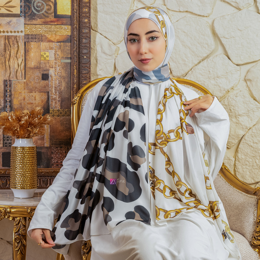 طرحة شيفون ديجيتال ٢متر *٧٠سم - SC8234