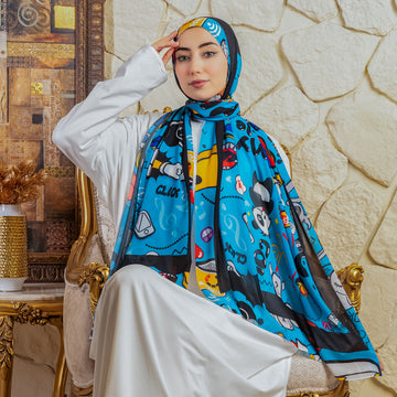 طرحة شيفون ديجيتال ٢متر - SC8659