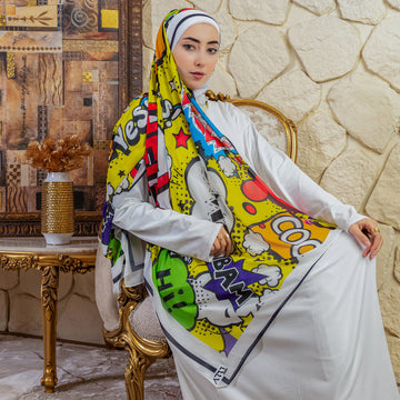 طرحة شيفون ديجيتال ٢متر - SC8666