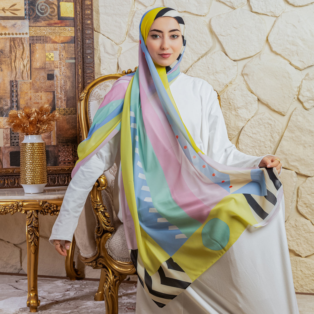 طرحة شيفون ديجيتال ٢متر *٧٠سم - SC9269