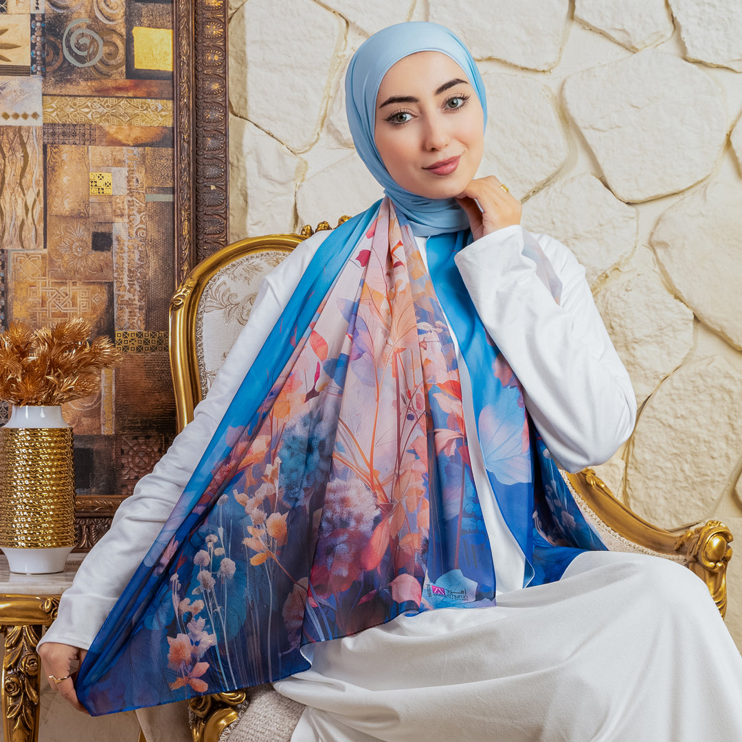 طرحة شيفون ديجيتال ٢متر - SC9294