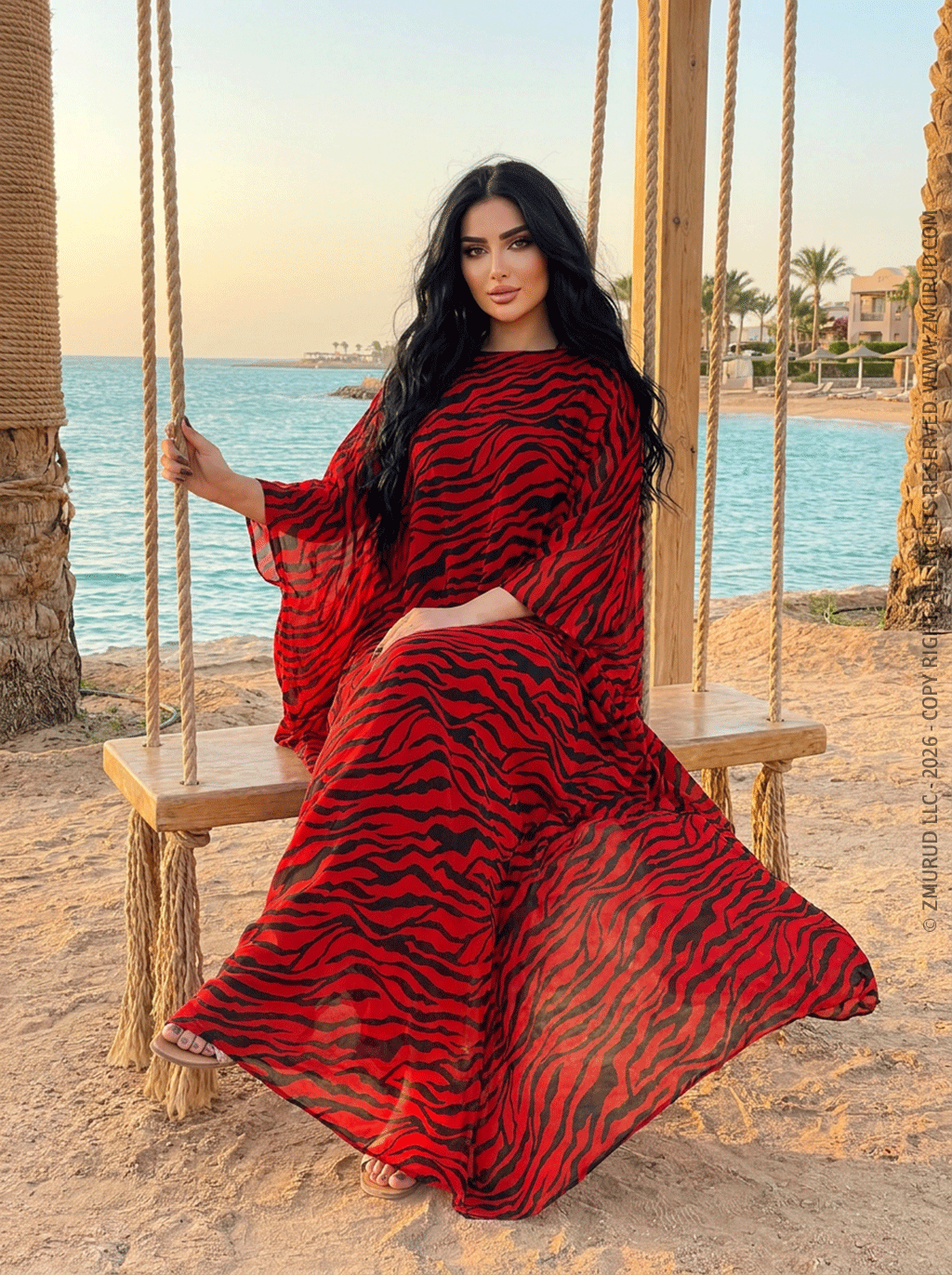 عباية دبي شيفون شفاف مشجر -shf544