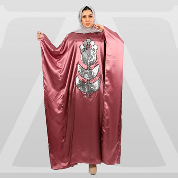 عباية دبي حرير ستان تطريز - Stn5015