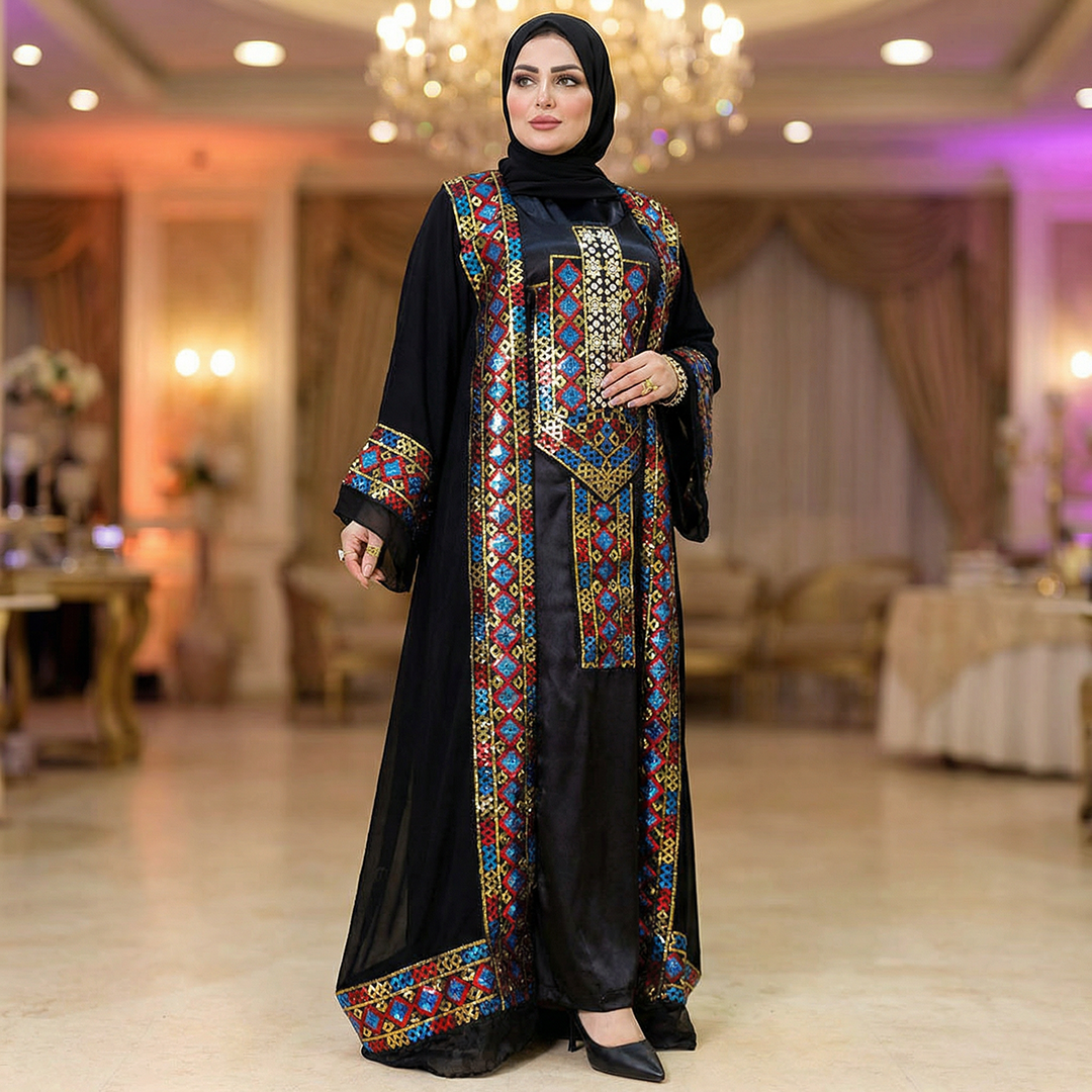 تكشيطة مغربية قطعتين تطريز - TAMSF104