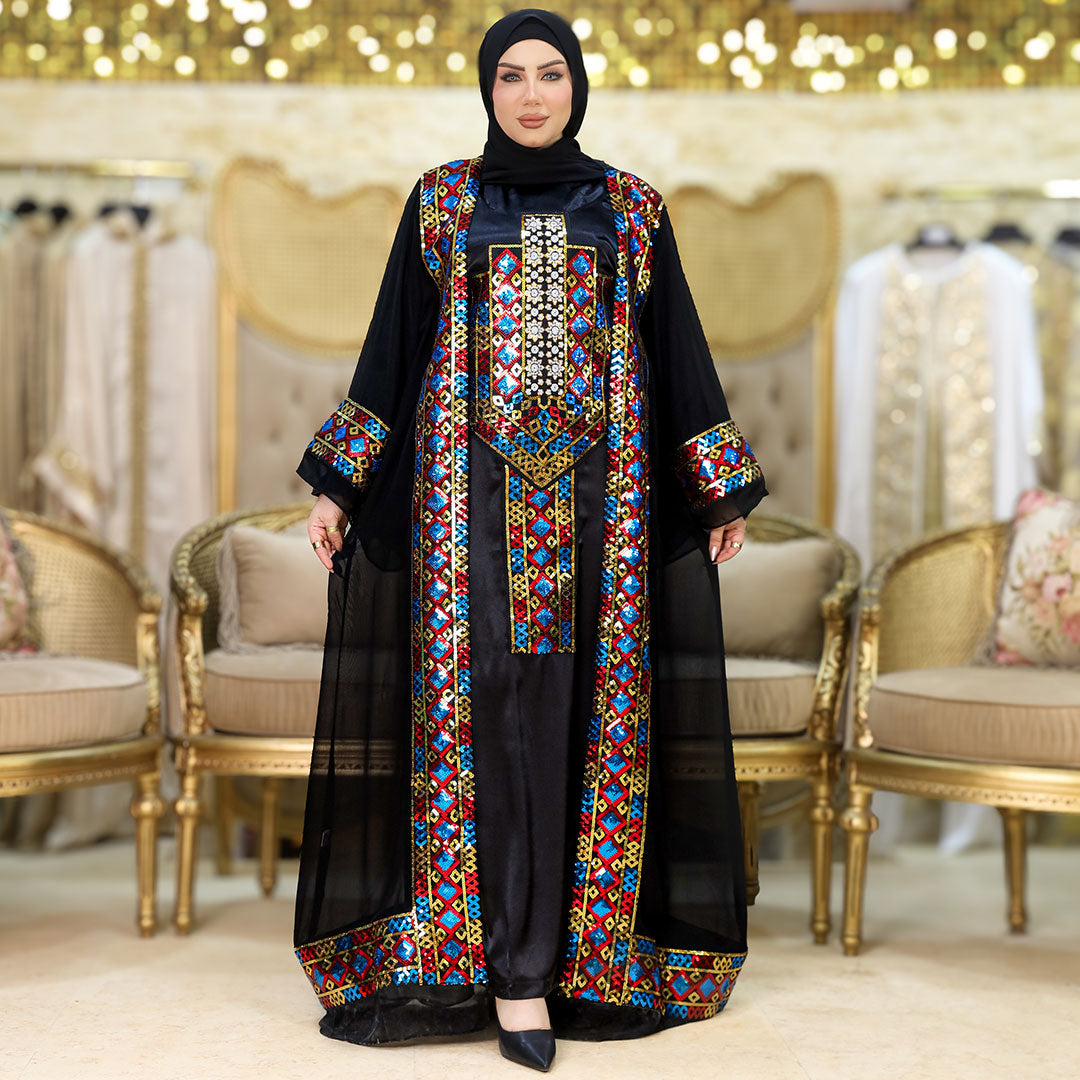 تكشيطة مغربية قطعتين تطريز - TAMSF104