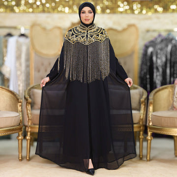 قفطان شيفون تطريز هاند ميد - dscd101