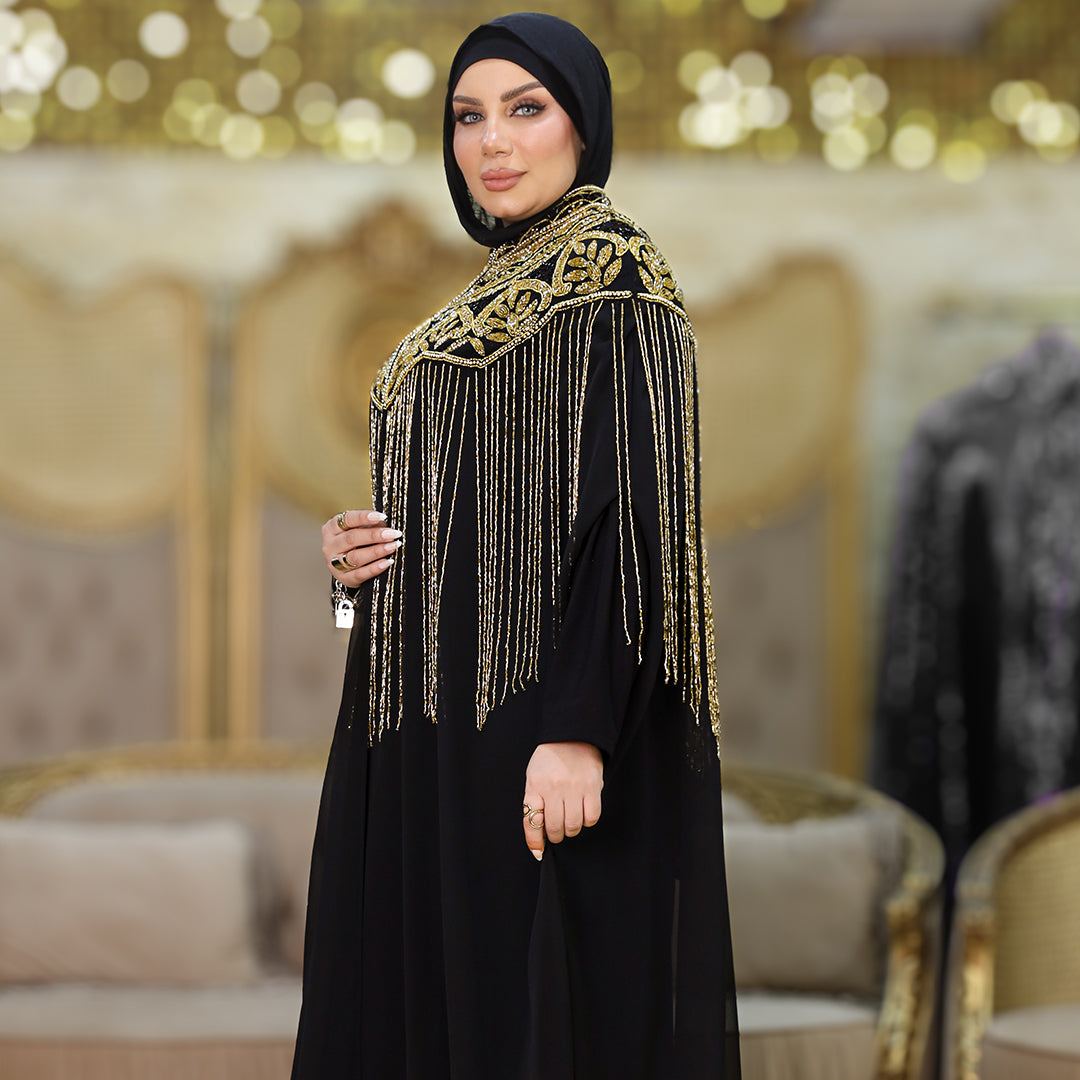 قفطان شيفون تطريز هاند ميد - dscd101