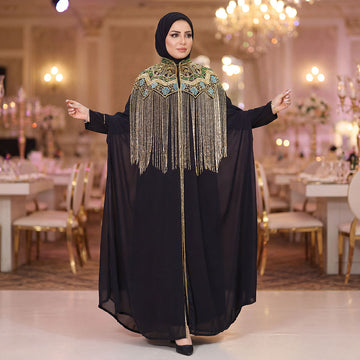 قفطان شيفون تطريز هاند ميد - dscd102