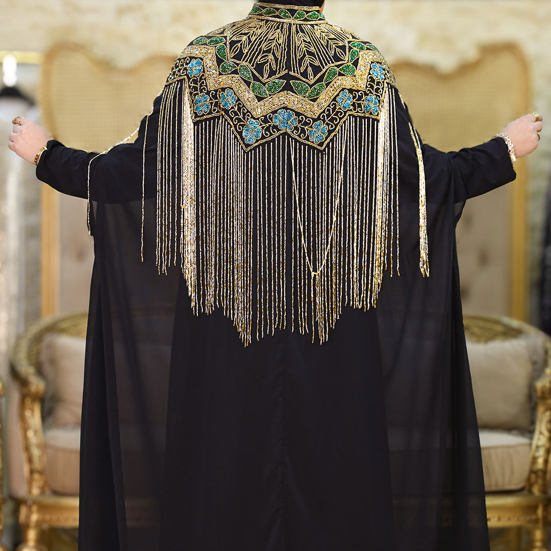قفطان شيفون تطريز هاند ميد - dscd102
