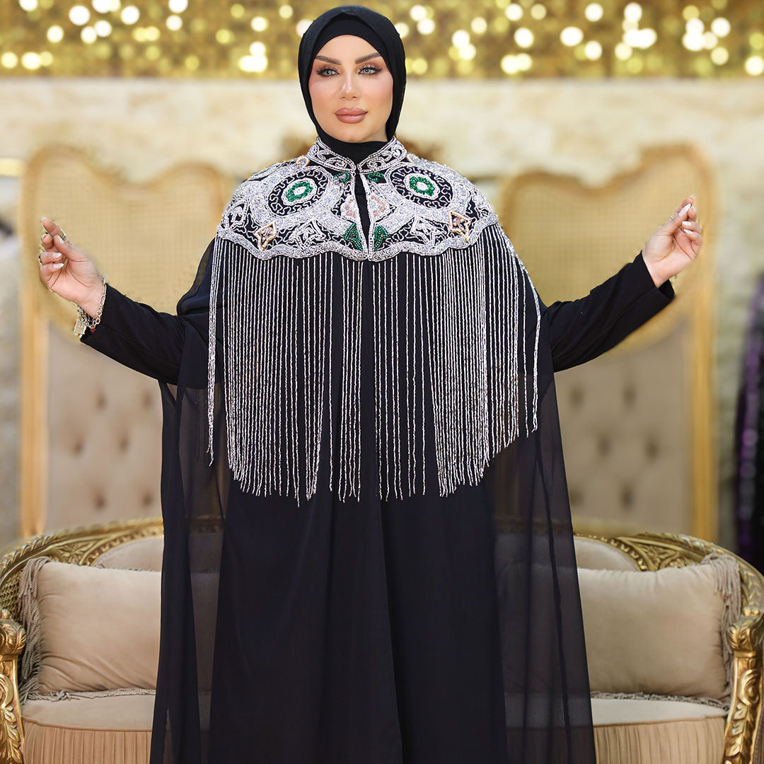 قفطان شيفون تطريز هاند ميد - dscd104