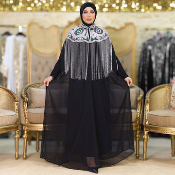 قفطان شيفون تطريز هاند ميد - dscd104