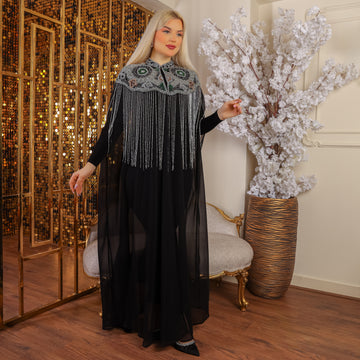 قفطان شيفون تطريز هاند ميد - dscd104