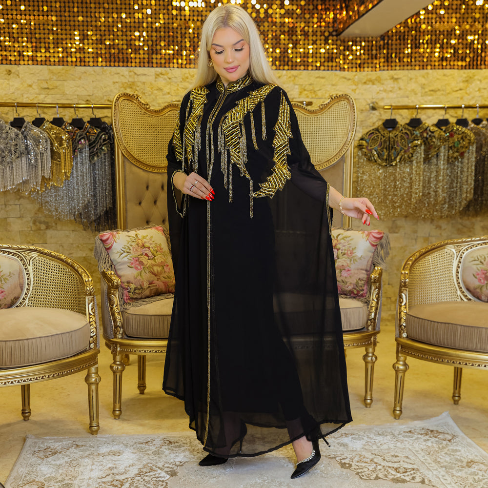 قفطان شيفون تطريز هاند ميد -DSCD293