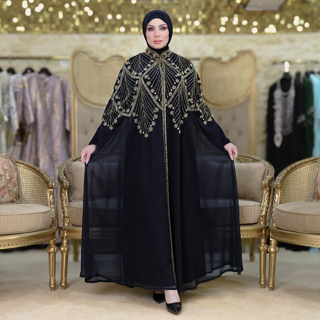 قفطان شيفون تطريز هاند ميد -DSCD393