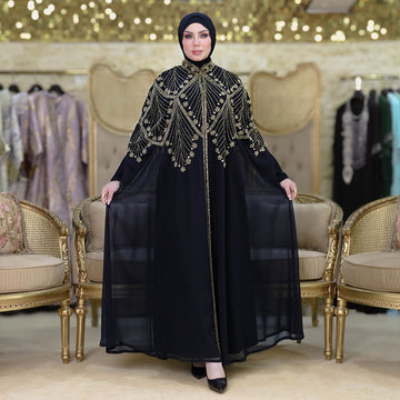 قفطان شيفون تطريز هاند ميد -DSCD393
