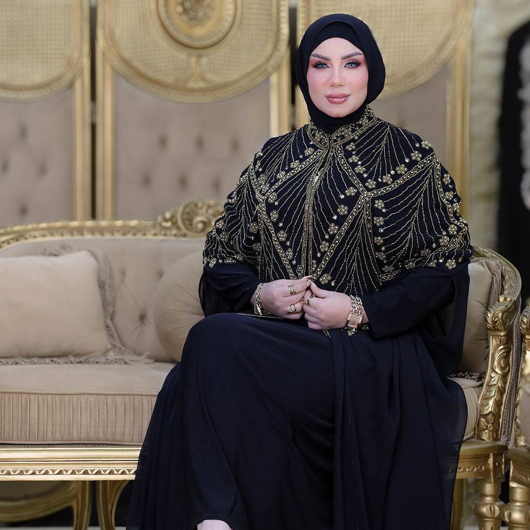 قفطان شيفون تطريز هاند ميد -DSCD393