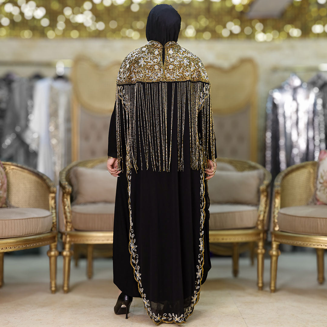 قفطان شيفون تطريز هاند ميد -Dscd407