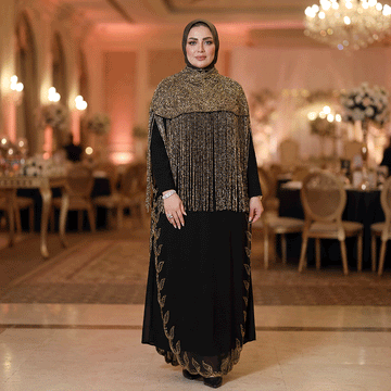 قفطان شيفون تطريز هاند ميد -dscd417
