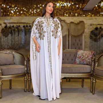 قفطان شيفون تطريز هاند ميد -dscd452