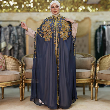 قفطان شيفون تطريز هاند ميد -dscd462