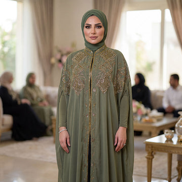 قفطان شيفون تطريز هاند ميد - dscd466