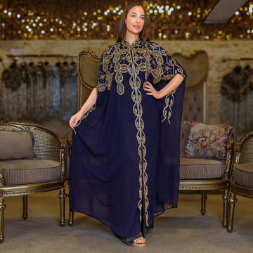 قفطان شيفون تطريز هاند ميد - dscd468