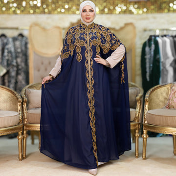 قفطان شيفون تطريز هاند ميد - dscd468