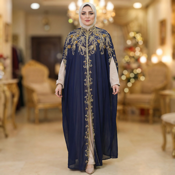 قفطان شيفون تطريز هاند ميد - dscd469