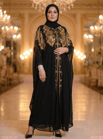 قفطان شيفون تطريز هاند ميد - dscd473