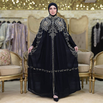 قفطان شيفون تطريز هاند ميد -dscd493