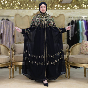 قفطان شيفون تطريز هاند ميد -dscd494