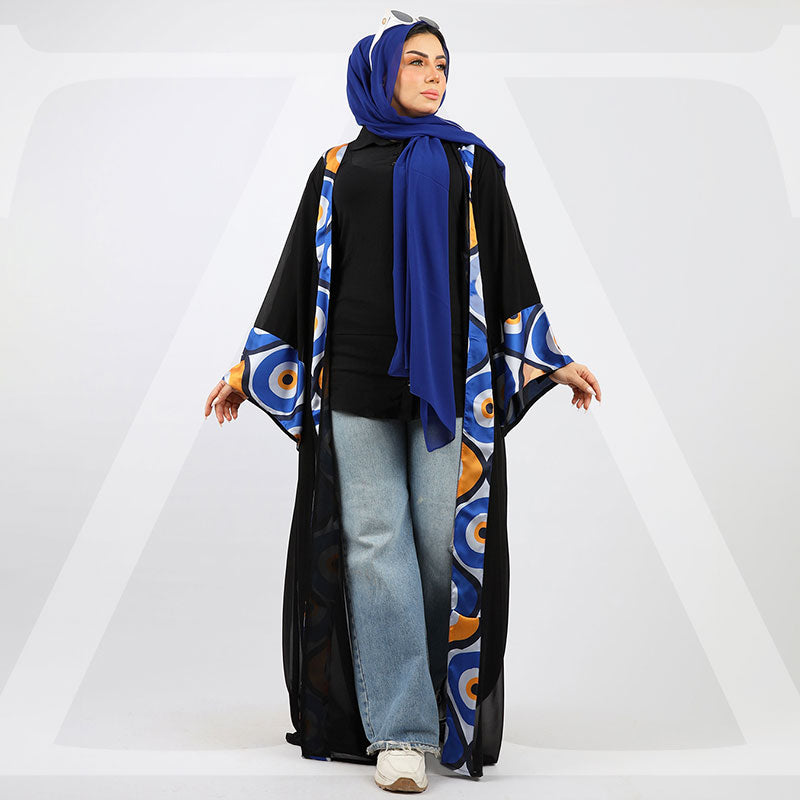 كارديجان شيفون + طباعة ديجيتال -pon1015