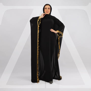 عباية دبي شيفون تطريز -SHT1017