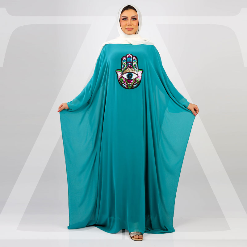 عباية دبي شيفون تطريز -SHT1028