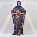 عباية جيرسيه زبدة ليكرا طباعة ديجيتال - EZ1011