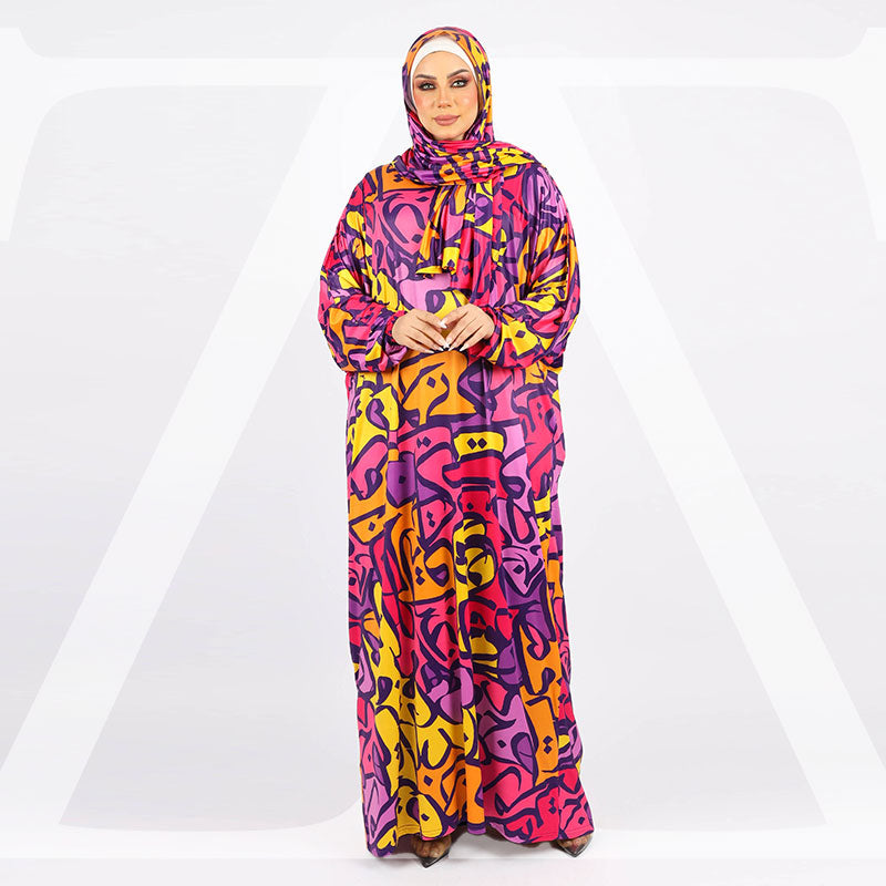 إسدال جيرسيه ديجيتال ليكرا بطرحة-EZD502