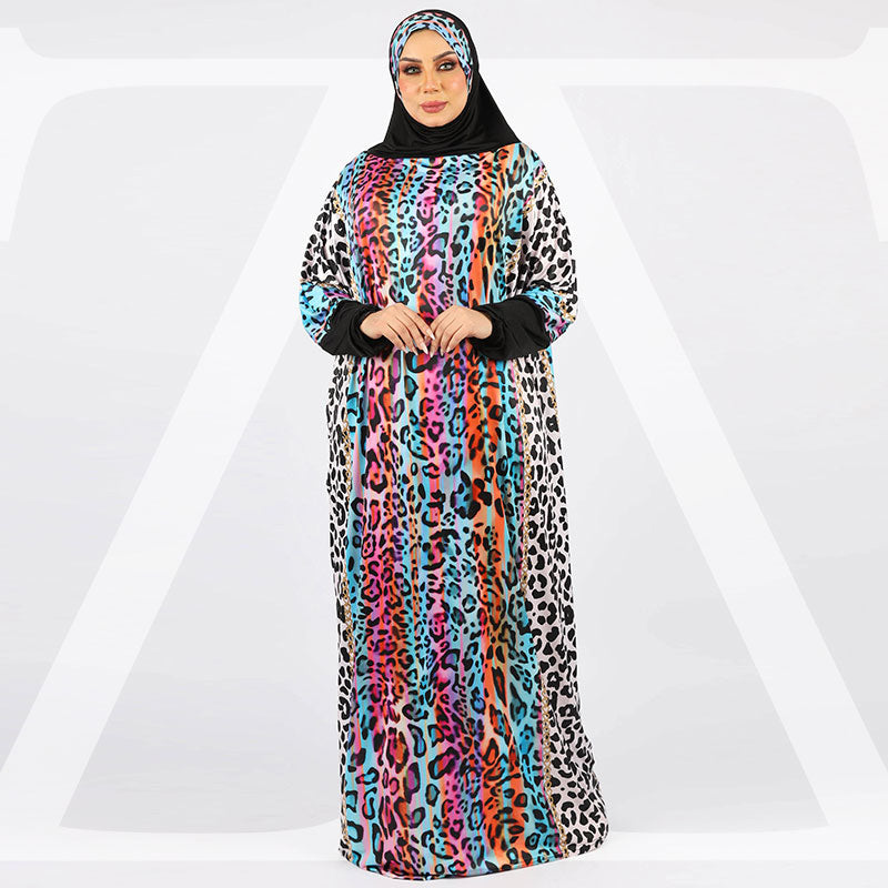 إسدال جيرسيه ديجيتال ليكرا قطعه واحده تلبيسة(ملحفه)-MLD203