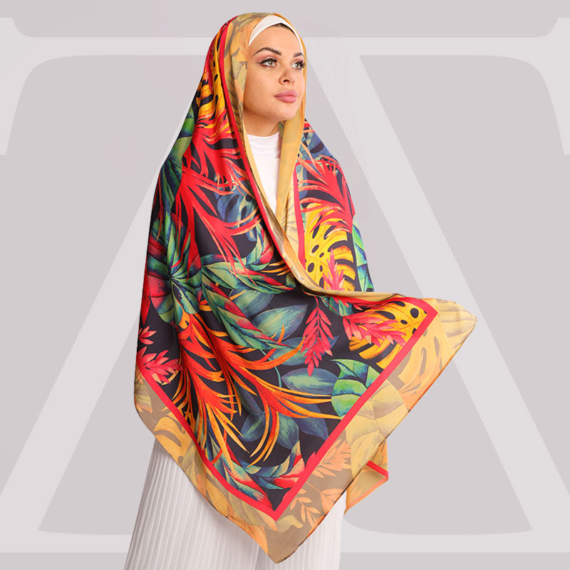 طرحة حرير ستان  ديجيتال - SC7065