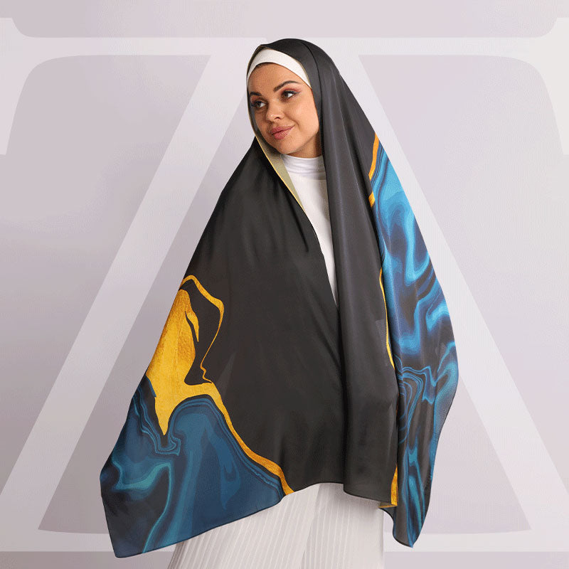 طرحة حرير ستان  ديجيتال - SC7090