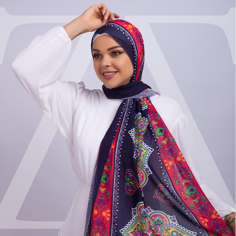 طرحة شيفون ديجيتال ٢متر - SC8799
