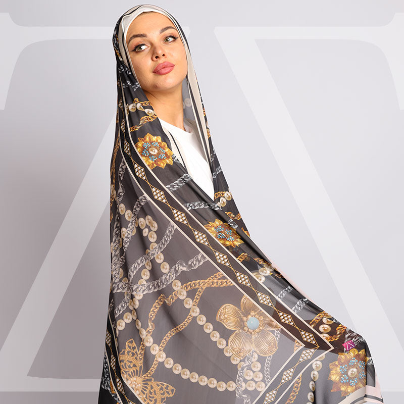 طرحة شيفون ديجيتال ٢متر *٧٠سم - SC8926