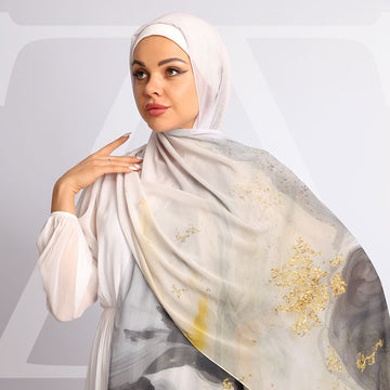 طرحة شيفون ديجيتال 180 - SCM137